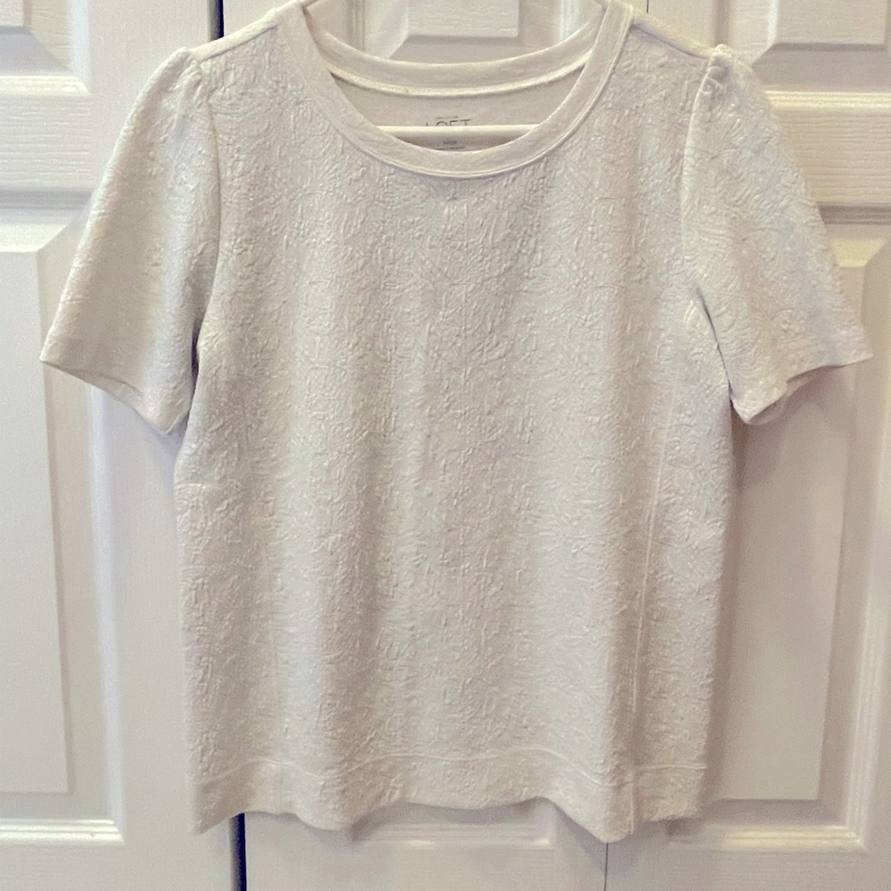 LOFT Textured Blouse - Cream